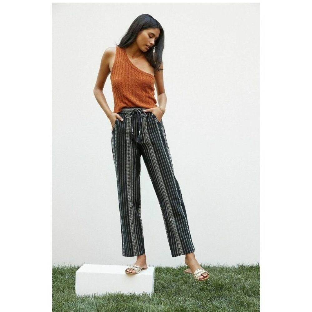 NWT Anthropologie Essential Beach Pants M Black $98
